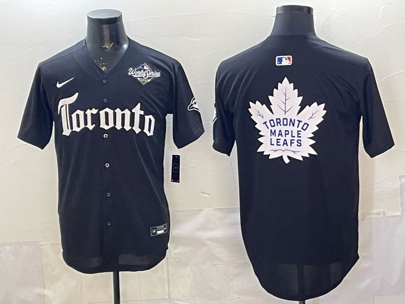 Men 2026 Toronto Blue Jays Blank Black 5th generation Joint Name Nike MLB Jersey style 09